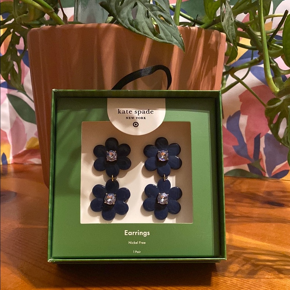 Kate Spade x Target Blue Flower Earrings